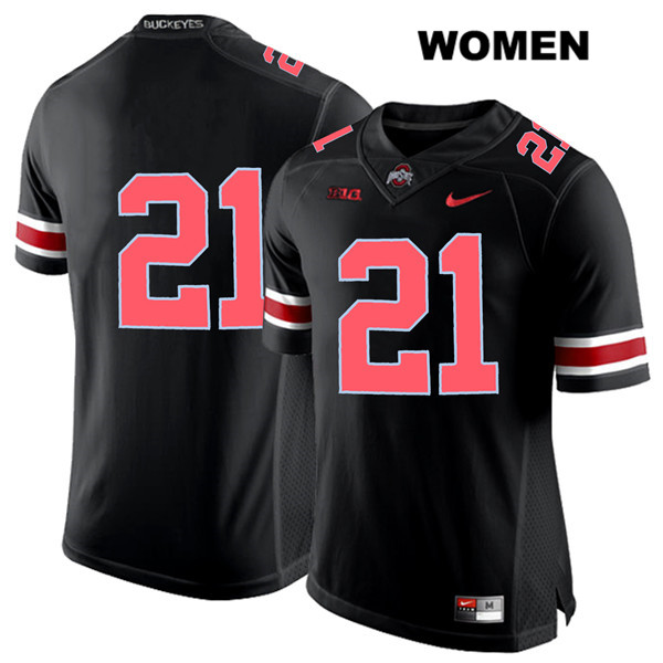 Ohio State Buckeyes Women's Parris Campbell #21 Red Number Black Authentic Nike No Name College NCAA Stitched Football Jersey WA19Z55JO